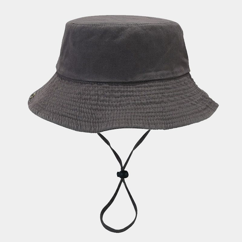 Wholesale  Patchwork Solid Color Wide-Brimmed Bucket Hat  Sun Hat